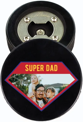 Vista 21 de Abridor de botellas de hockey para el Día del Padre, regalo personalizado impreso para el mejor papá, tamaño oficial, diseño personalizado de Thanks