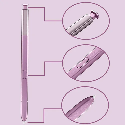 Vista 3 de Galaxy Note 9 - Lápiz óptico con Bluetooth - S Pen para Samsung Galaxy Note9 (morado lavanda)