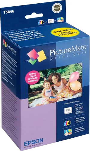 Vista 2 de PictureMate 200-Series papel fotográfico de 4 x 6, 150 unidades, negro/cian/magenta/amarillo Valor no encontrado