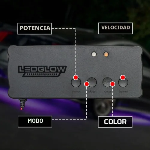 Vista 5 de LEDGlow - Kit de iluminación LED inalámbrica para coche, 4 unidades, millones