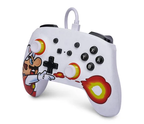 Vista 5 de PowerA Enhanced Wired Controller for Nintendo Switch - Fireball Mario
