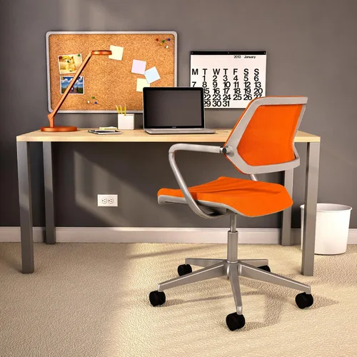 Vista 3 de Steelcase Silla QiVi, tela azul Jay