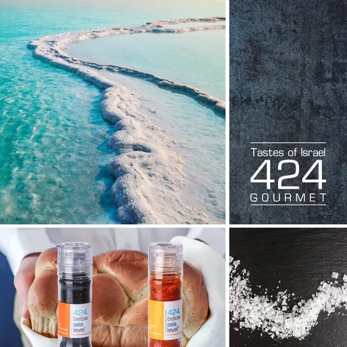 Vista 5 de Colección Gourmet Salt del Mar Muerto, 3.87 onzas (sal de hisopo)