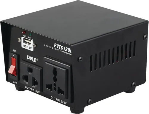 Vista 9 de Pyle Convertidor de Voltaje Subida y Bajada - Transformador de Voltaje Convertidor de 500 Vatios con Puerto de Carga USB, Adaptador de Corriente UK