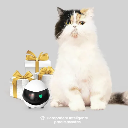 Vista 8 de Enabot EBO SE FamilyBot Home Camera Robot: Cámara móvil para mascotas 1080P en interiores, funciona con batería, recarga automática, visión