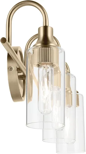 Vista 3 de Kichler Kavi - Lámpara de tocador de baño de 3 luces, bronce champán Champagne bronce