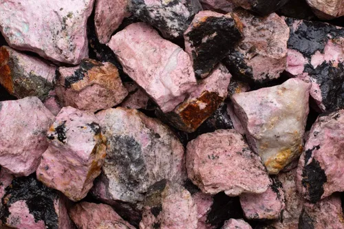Vista 5 de Fantasia Materiales: 2 libras de piedras naturales de rodonita de Perú