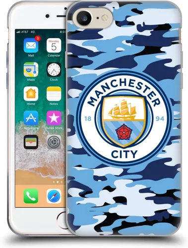 Vista 269 de Head Case Designs Funda de gel con licencia oficial del Manchester City Man City FC Blue Moon Badge Camou [protección de grado militar] compatible