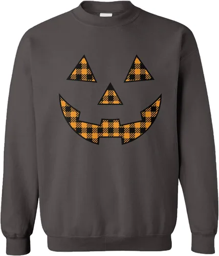 Vista 24 de Pumpkin Face - Sudadera unisex con cuello redondo para Halloween Negro - Traje de esqueleto