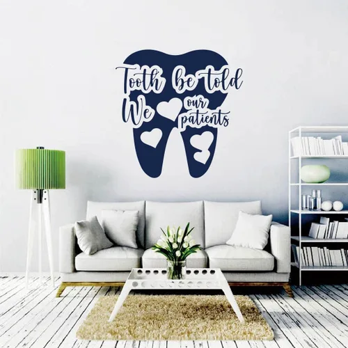 Vista 4 de Tooth Be Told We Love Our Patients - Calcomanía para oficina dental, sala de espera, regalo para dentistas, vinilo extraíble BD849