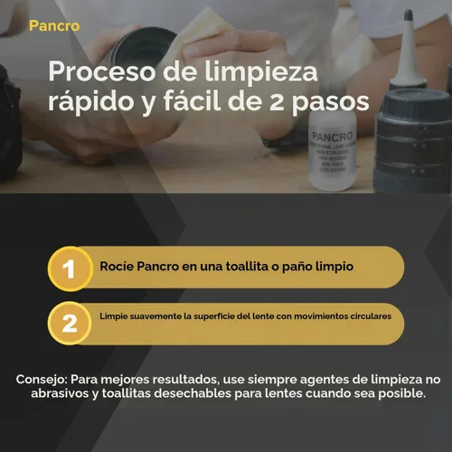 Vista 5 de Pancro Limpiador profesional de lentes 4oz. Botella de spray
