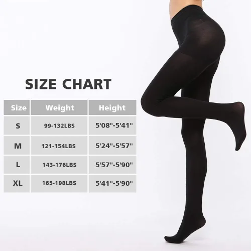 Vista 7 de LASETA 2 pares de medias opacas para mujer, parte superior de control de cintura alta, pantimedias suaves