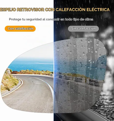 Vista 2 de Espejo calefactable lateral izquierdo y derecho para Volkswagen para R32 para EOS para GOLF se adapta a conejo se adapta para Jetta se adapta a