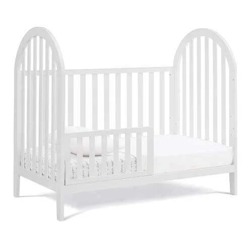 Vista 8 de Delta Children Milano - Cuna convertible 4 en 1, certificada Greenguard Gold, color blanco Bianca