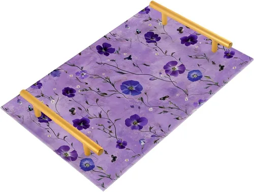 Vista 11 de Flowers Daffodils Snapdragon Iris Orange Tray for Bathroom Paper Towel Tray Desk Drawer Organizer for Sink