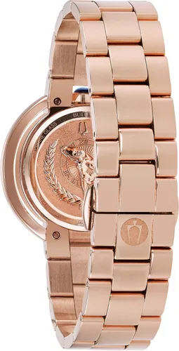 Vista 2 de Bulova Curv para mujer 98R248, Blanco, Movimiento de cuarzo