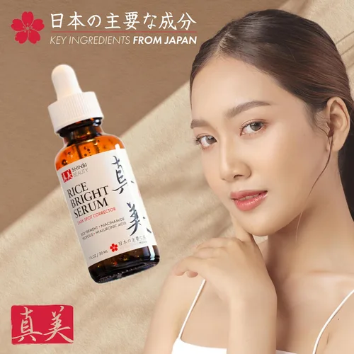 Vista 2 de Shinbi Beauty Productos japoneses para el cuidado de la piel - Suero iluminador de melasma de niacinamida para manchas oscuras, hiperpigmentación
