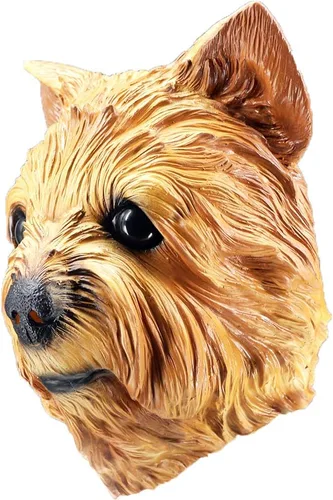 Vista 3 de Yorkshire Terrier - Máscara de látex para perro, disfraz de Halloween, multicolor, Multicolorido