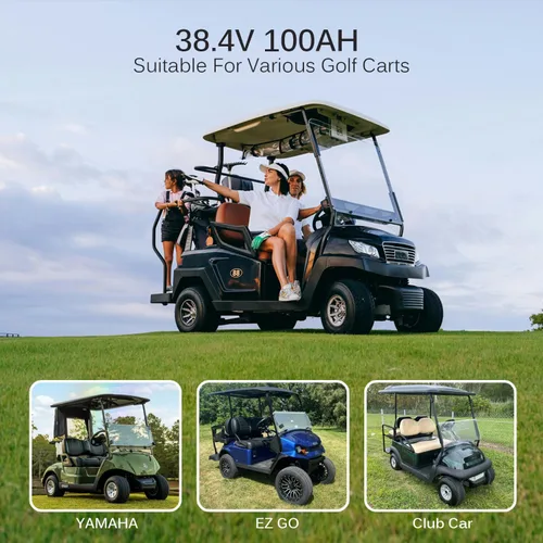 Vista 5 de OGRPHY Batería de litio para carrito de golf de 36 V y 100 Ah, kit de conversión con BMS inteligente de 200 A (pico de 1000 A), monitor Bluetooth