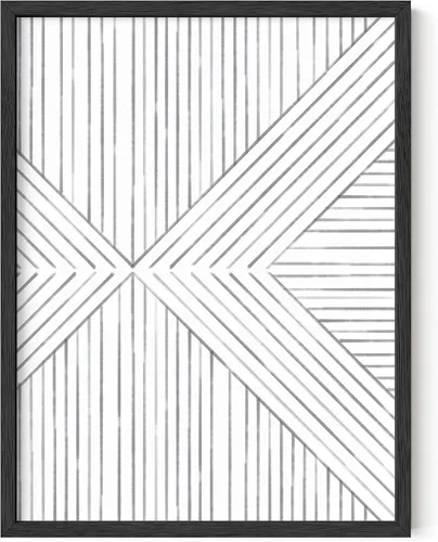 Vista 25 de HAUS AND HUES Impresiones artísticas abstractas en blanco y negro para decoración de pared moderna de mediados de siglo, arte abstracto en blanco