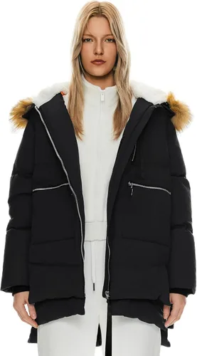 Vista 13 de Orolay - Chaqueta de plumón engrosada para mujer Beige