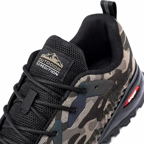 Vista 5 de Kricely Tenis de correr para hombre, para caminar, senderismo, tenis para hombre, tenis cruzado, tenis al aire libre, calzado casual