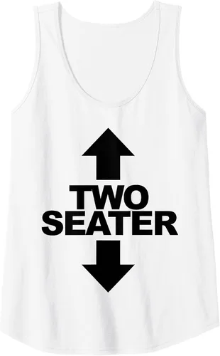 Vista 8 de Two Seater Funny Adult Humor Two Seater Tank Top Gris jaspeado