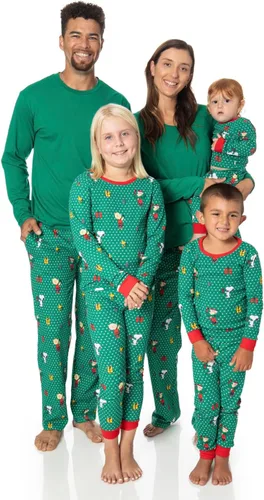 Vista 2 de Peanuts Snoopy - Pijamas familiares a juego, cómodos conjuntos de 2 piezas para Navidad