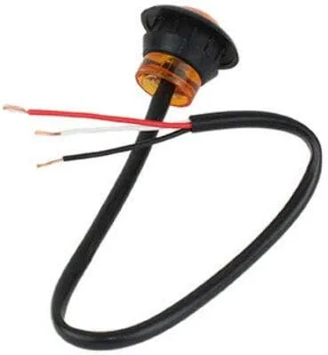 Vista 3 de Par de LED ámbar de espina de pescado automotriz de 3/4 pulgadas