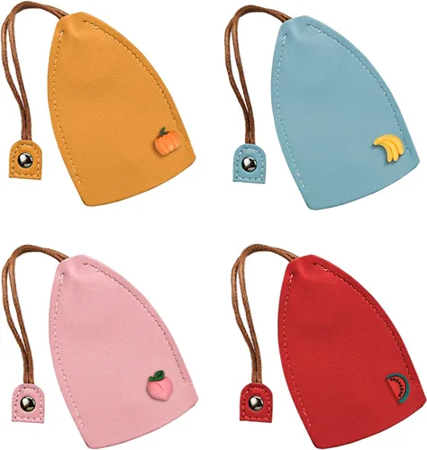 Vista 7 de Lindo 4PCS Estuche de llave de coche de cuero PU, Funda de llave extraíble