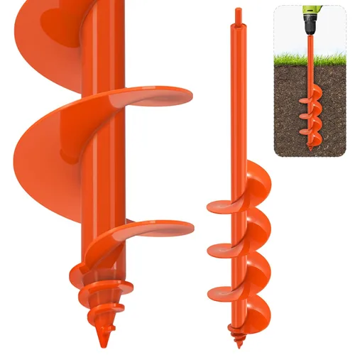Vista 12 de SELEWARE Broca de taladro para plantar – Broca de taladro de jardín de alta resistencia de 3 x 12 pulgadas, se adapta a taladro hexagonal de 3/8