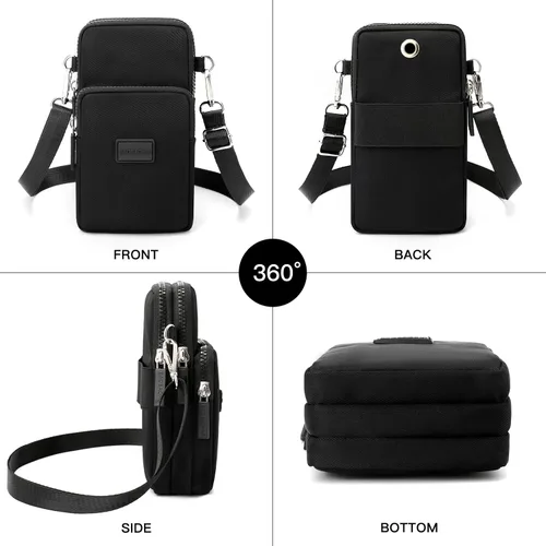 Vista 2 de YINHEXI Bolsos cruzados pequeños para mujer, bolsos cruzados, cartera para teléfono celular, monedero de viaje, bolsa de hombro, Simplicidad