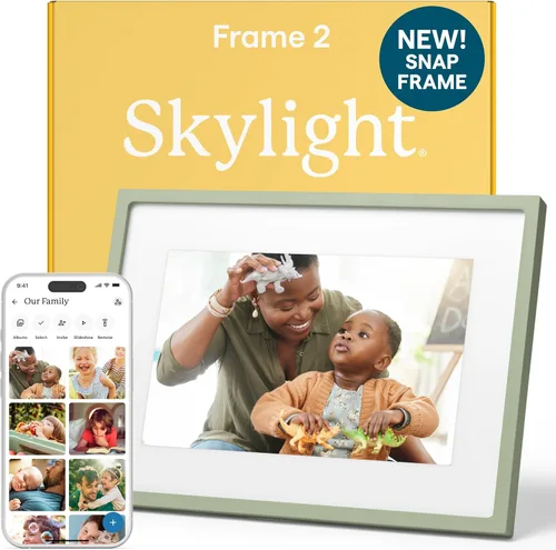 Vista 12 de Skylight Marco – Marco de fotos digital WiFi de soporte al cliente, pantalla táctil marco de fotos digital con fácil instalación, regalos de fotos
