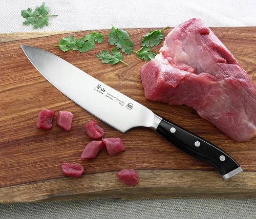 Vista 4 de Cangshan D Series 59120 Cuchillo de chef forjado de acero alemán, 8 pulgadas