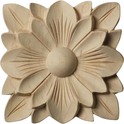Vista 14 de Ekena Millwork ROS03X03SPAL Roseta cuadrada primaveral, 3 1/2"W x 3 1/2"H x 1/2"P, aliso