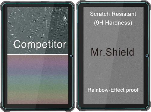 Vista 5 de Mr.Shield Protector de pantalla para HOTWAV R6 Pro Rugged Tablet 10.1 pulgadas [Vidrio templado] [Vidrio Japón con dureza 9H] Protector de pantalla
