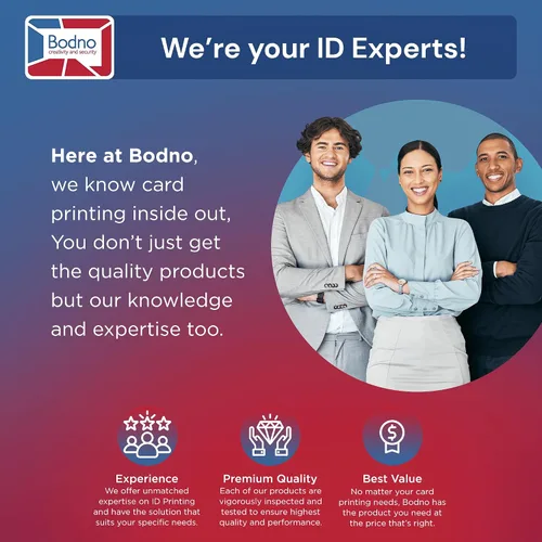 Vista 7 de Magicard Pronto. Impresora de tarjetas de identificación y paquete completo de suministros con software Bodno ID