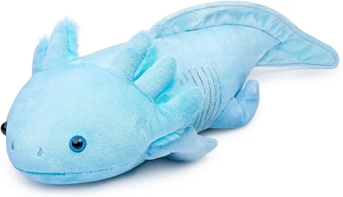 Vista 10 de Tiny Heart Peluche de Axolotl, animal de peluche, bonito juguete de peluche realista con ambistoma, regalos para niños, 18 pulgadas de largo