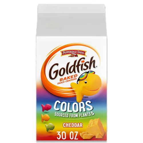 Vista 16 de Goldfish Colors Cheddar Galletas horneadas para aperitivos, bolsa de 6.6 onzas