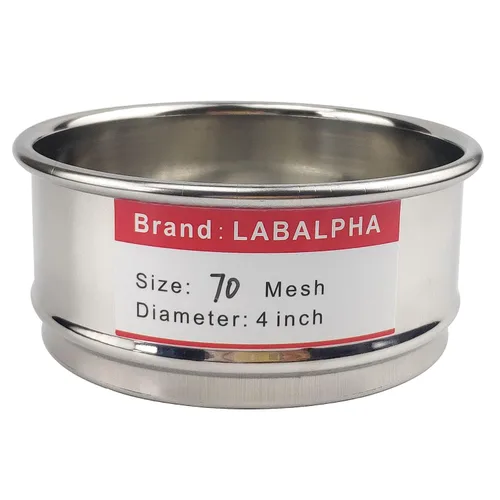 Vista 8 de LABALPHA Bandeja para tamices de laboratorio con tapa, 4'' de diámetro, acero inoxidable 304