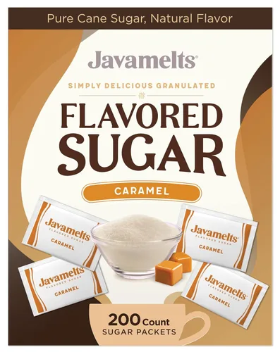 Vista 19 de Javamelts Paquetes de azúcar con sabor a caramelo, azúcar de caña pura para hornear, sustituto del jarabe de café, cócteles, té, sin OMG, sin