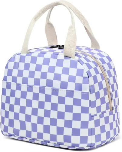 Vista 7 de Lonchera para niñas y mujeres, reutilizable, aislada, para la escuela, el trabajo, picnic (aguacate)