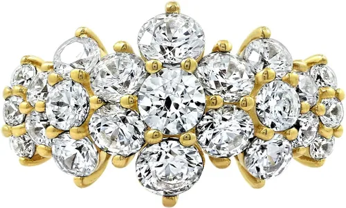 Vista 5 de Tienda Essentials Anillo de plata de ley chapada en oro amarillo con circonita cúbica Infinite Elements (anteriormente colección Tienda)