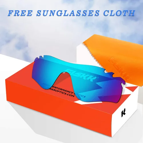 Vista 6 de Fiskr Lentes de repuesto para gafas de sol Oakley Radarlock Path ventiladas para OO9181 lentes de Repacement de esquí paquete de 4 pares