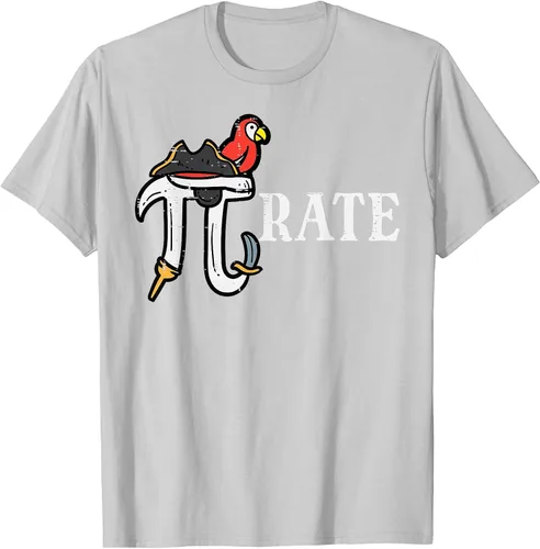 Vista 21 de Pirate Pi Funny Math Pie Halloween Disfraz Maestro Hombres Mujeres Camiseta Asphalt Grey