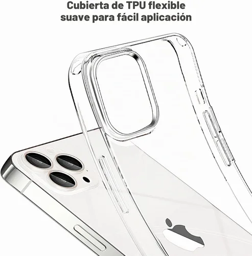 Vista 4 de JJGoo Funda transparente compatible con iPhone 12 Pro Max, transparente, suave, a prueba de golpes, delgada funda protectora para teléfono