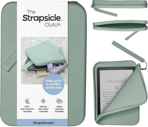 Vista 12 de Strapsicle Funda de silicona para Kindle y lectores electrónicos – Bolso multiusos para teléfono, billetera y llaves – Se ajusta a Paperwhite 2024