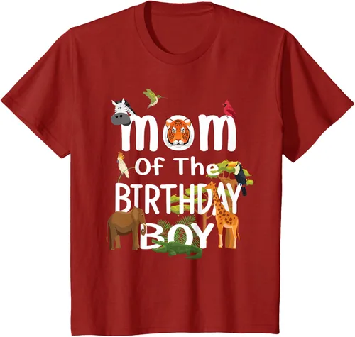 Vista 76 de Camiseta de fiesta de animales con temática de zoológico para niño de cumpleaños, Negro