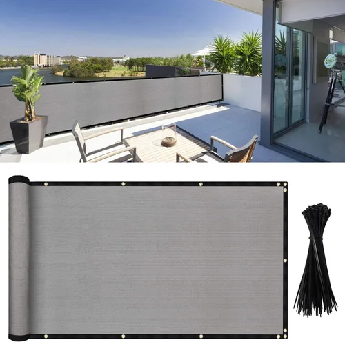 Vista 8 de DearHouse - Protector de pantalla para balcón, protección contra el sol para porche, para exteriores, patio, balcón para protegerse del sol