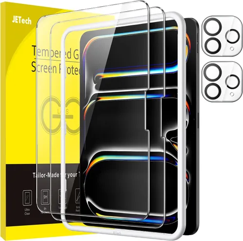 Vista 7 de JETech Protector de pantalla para iPad Pro de 11 pulgadas, 2022/2021/2020 (4ª/3ª/2ª generación) con protector de lente de cámara, película de vidrio